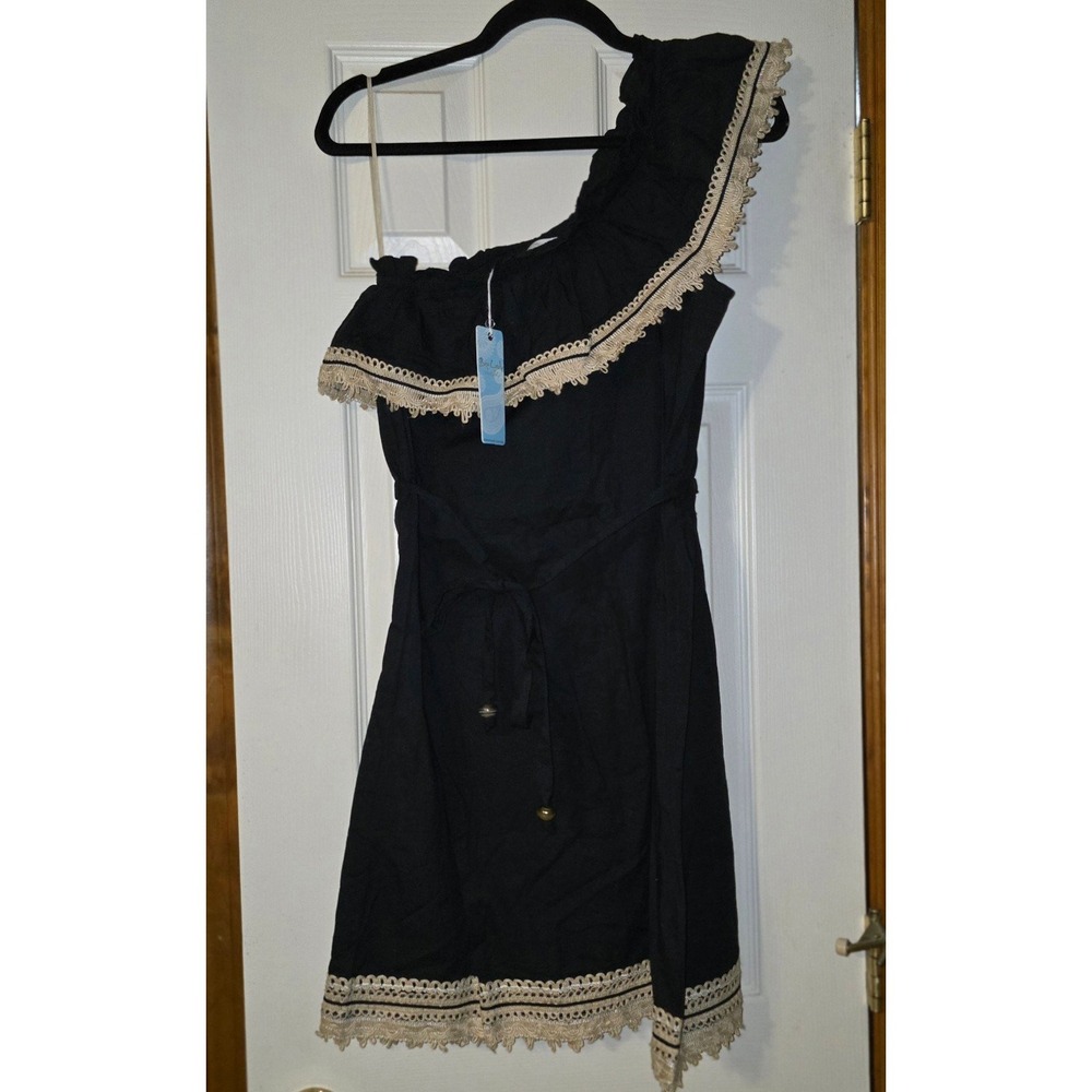 Women's MudPie Size L One Shoulder Dress NWT